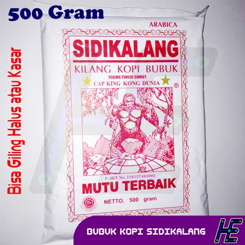 

Bubuk Kopi Sidikalang (Merah/Arabica) Cap Kingkong Dunia 500Gr