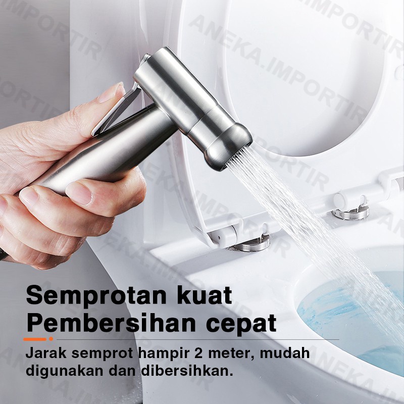 #MURAH!!! Semprotan Toilet Cepot TESON SS111, Kepala Shower Closet SUS 304, Jet Washer Stainless, Shower Bidet Kloset, Toilet Shower, Sower Mandi, Semprotan Air