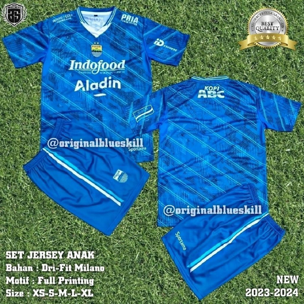 Jersey anak setelan persib away / setelan sepak bola anak / pakaian olahraga anak / setelan jersey persib terbaru 2022-2023