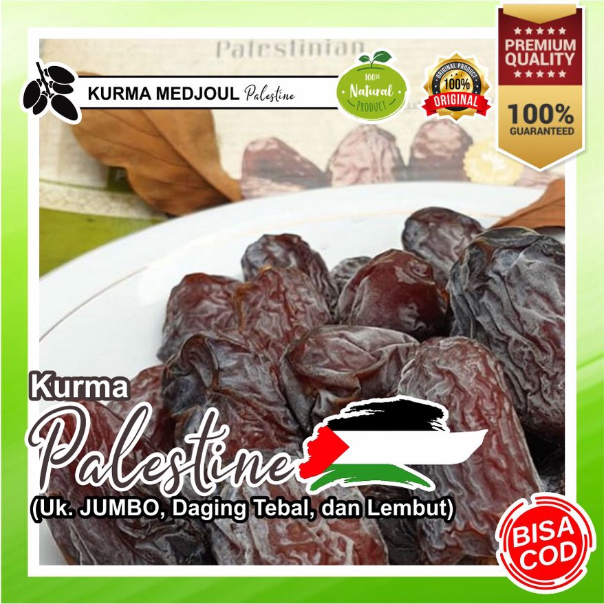 

KURMA MEDJOOL / MEDJOUL / MEJOL PALESTINE uk. JUMBO , 100% ASLI KUALITAS PREMIUM , GROSIR & ECERAN