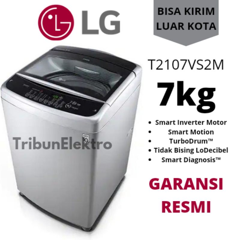 Mesin Cuci LG 1 Tabung T2107VS2M