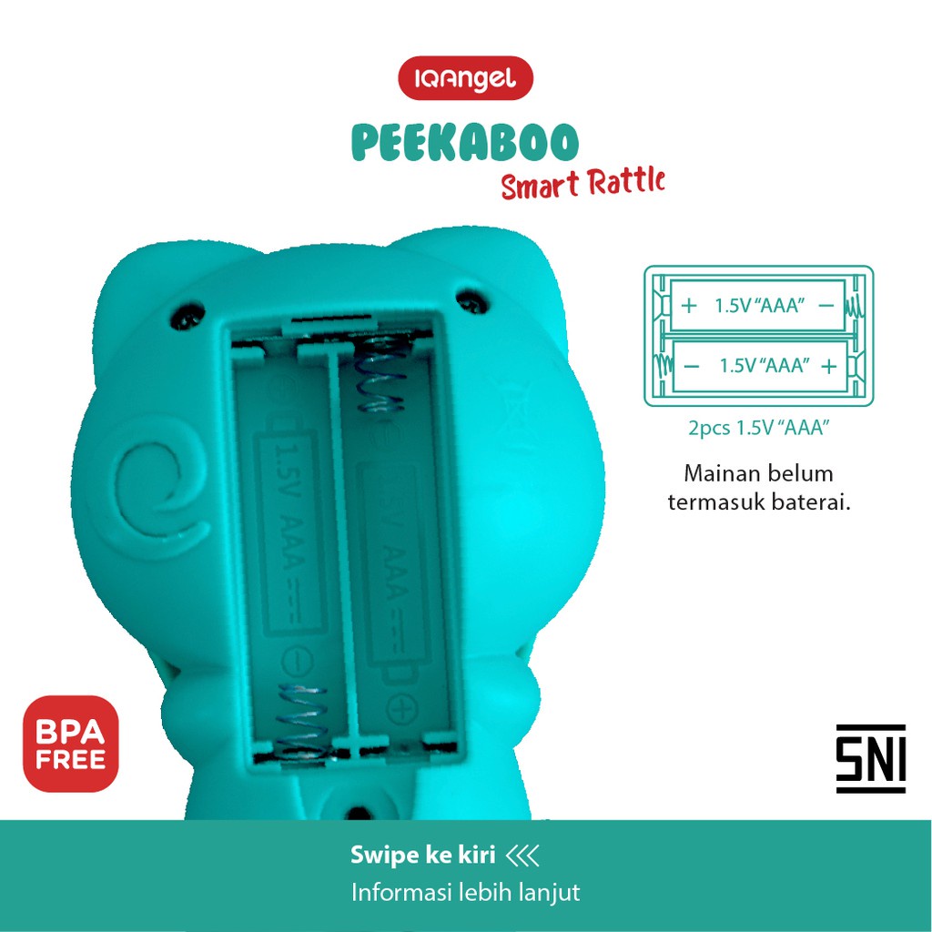 IQ ANGEL Peek A Boo Smart Rattle - Mainan Edukasi Bayi / PeekABoo / mainan motorik