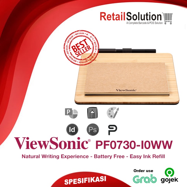 Pentab Pen Tab ViewBoard Notepad - Viewsonic Woodpad PF0730-I0WW