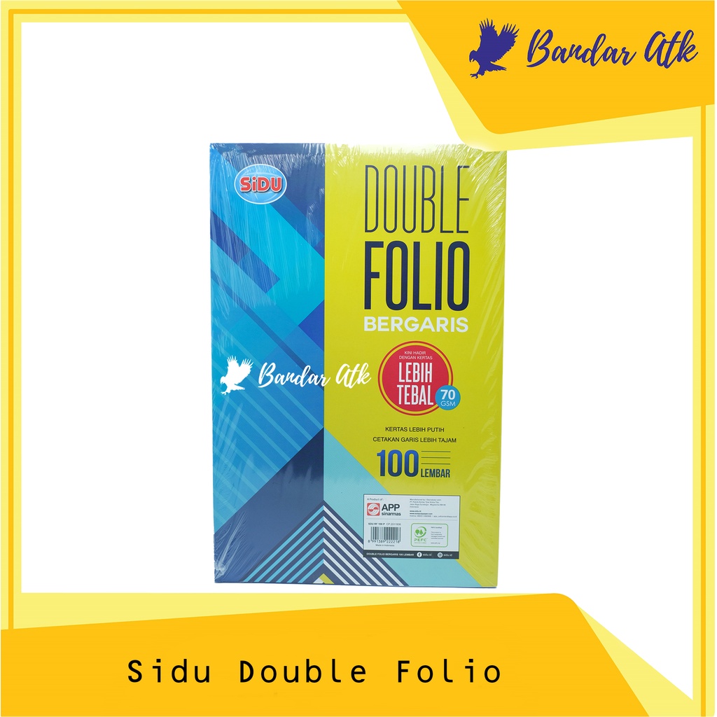 

Sinar Dunia Kertas Double Folio Bergaris 100 Lbr Sidu 32 x 42 cm [1 PACK]