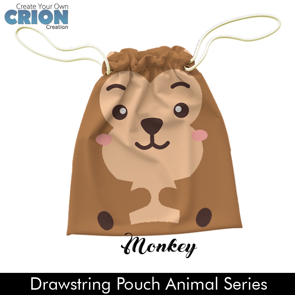 Pouch serut / drawstring cute animal Series  by crion