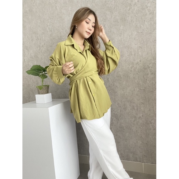 YUMA BLOUSE|BLOUSE CRINKLE|KEMEJA CRINKLE|KEMEJA WANITA