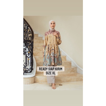 GEULIS TUNIC YELLOW XL SARIMBIT COUPLE BAJU LEBARAN TUNIK