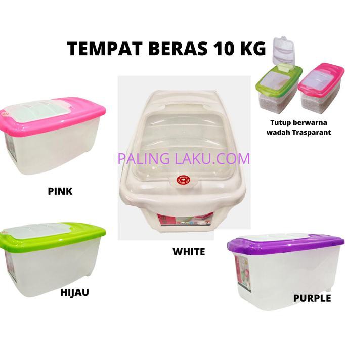 

PROMO Rice Box 10 KG / Tempat Beras/ Container Beras - Putih