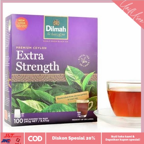 

⭐COD⭐ Dilmah extra strength Ceylon tea 100pcs