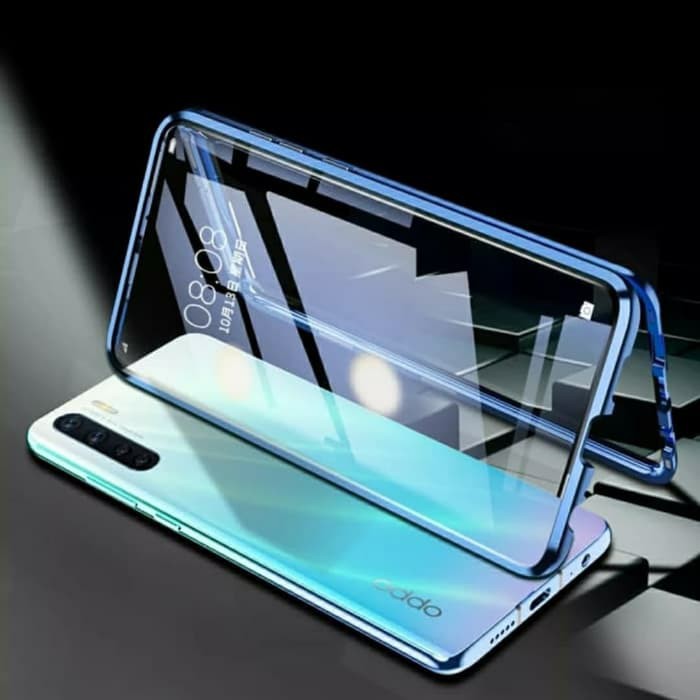 Case Magnetic DEPAN BELAKANG Oppo Reno 3 Pro Premium Case 2in1 Double Glass