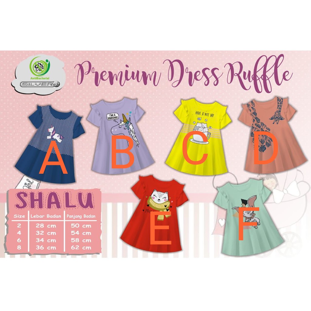 Dress Ruffle anak Shalu
