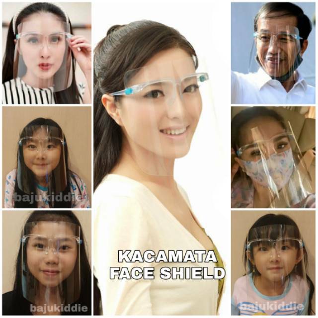 KACAMATA FACE SHIELD / FACESHIELD PELINDUNG ANAK DEWASA ALA ARTIS / KACAMATA NAGITA