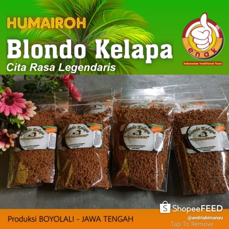 

makanan / cemilan / snack blondo kelapa (fresh) 500 gram