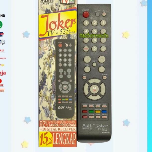 ❉ REMOT REMOTE TV TABUNG SLIM LCD/LED RECEIVER PARABOLA MULTI JOKER 525 ♦