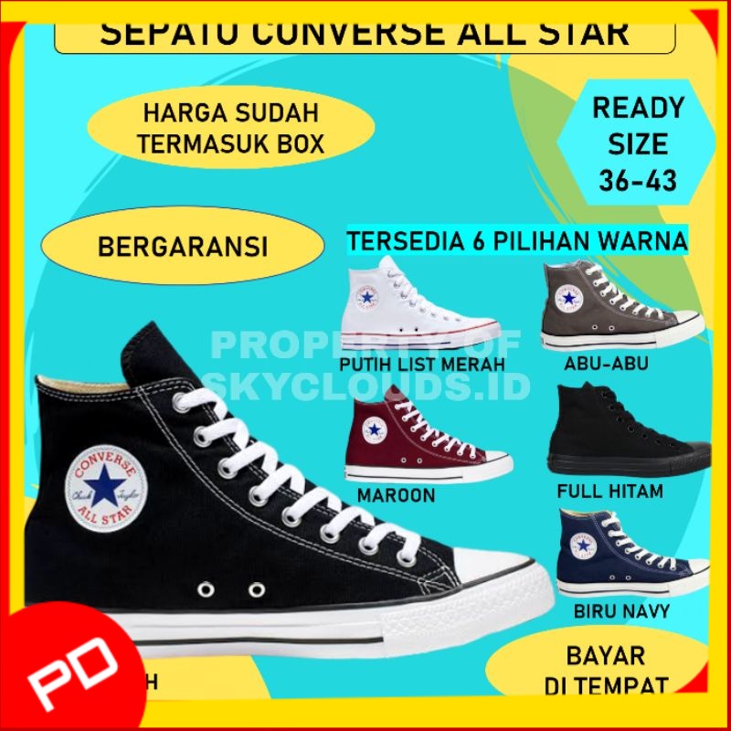 SEPATU CONVERSE TINGGI | SEPATU ALL STAR TINGGI | SPATU CONVERSE | CONVERS | SEPATU SEKOLAH CONVERSE