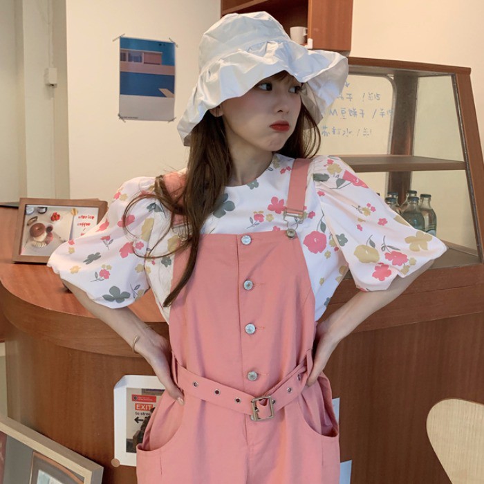 jumpsuit warna pink