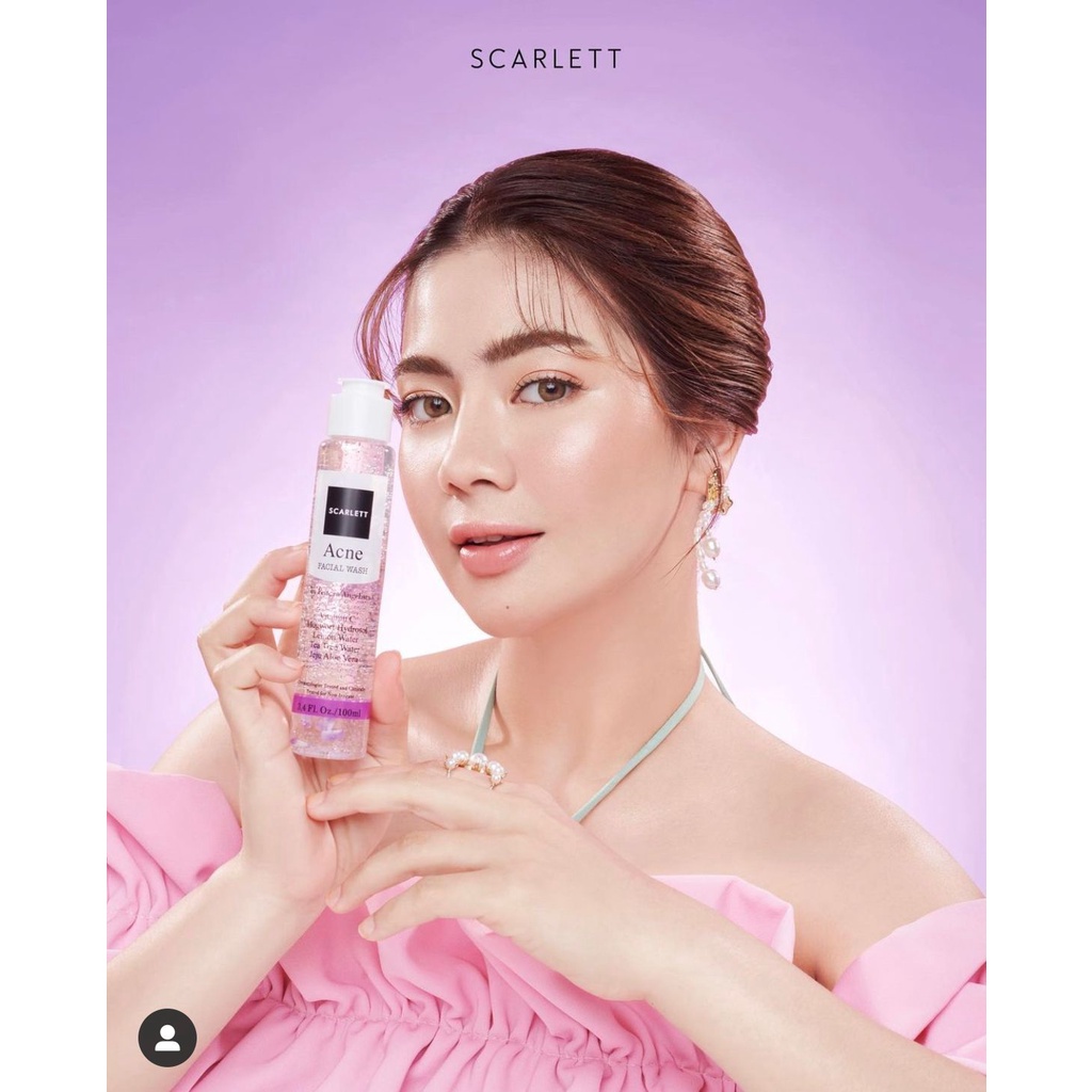 Scarlett Brightening Facial Wash Acne Scarlett Sabun Wajah Jerawat Scarlet Sabun Muka Sabun Cuci Muka Berjerawat Ori BPOM