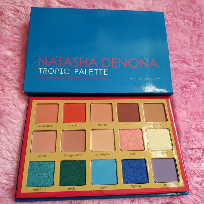 natasha denona tropic palette (15 color eyeshadow)