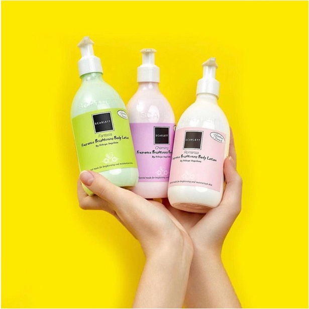 [100%Asli+COD] Scarlett Whitening Body Lotion Varian Scarlett Lotion Romansa Fantasia Charming Freshy