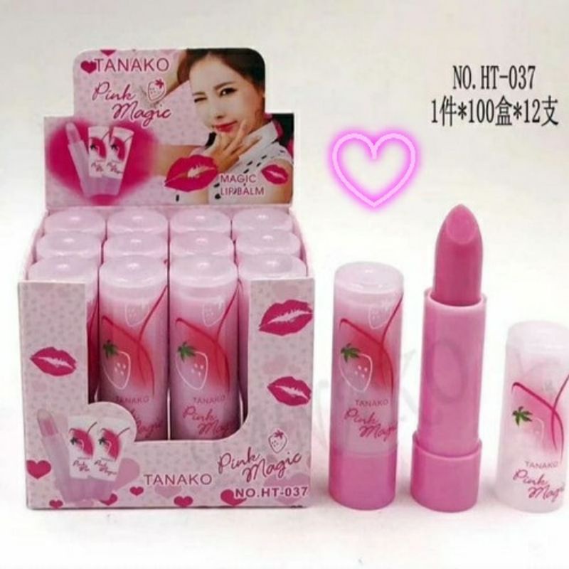 [STRAWBERRY] Magic Lip Balm Strawberry Pelembab Bibir Lipbalm Pemerah Bibir Kosmetik Makeup Make Up