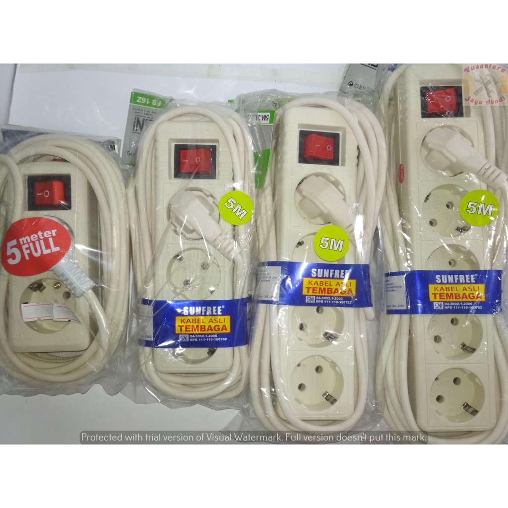 STOPKONTAK TERMINAL + KABEL 5 Meter & SAKLAR ON OFF