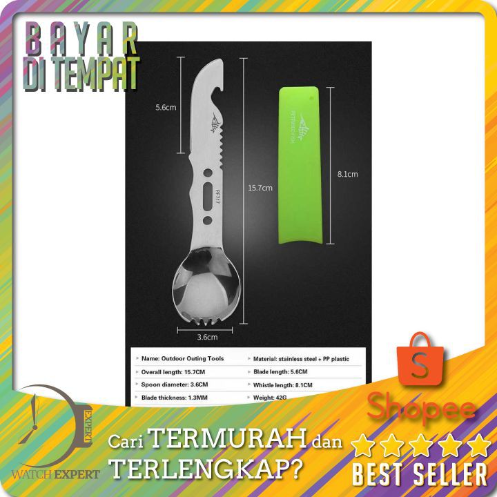 TERMURAH Sendok Pisau Outdoor Camping EDC Tools Petrified Fish LX709