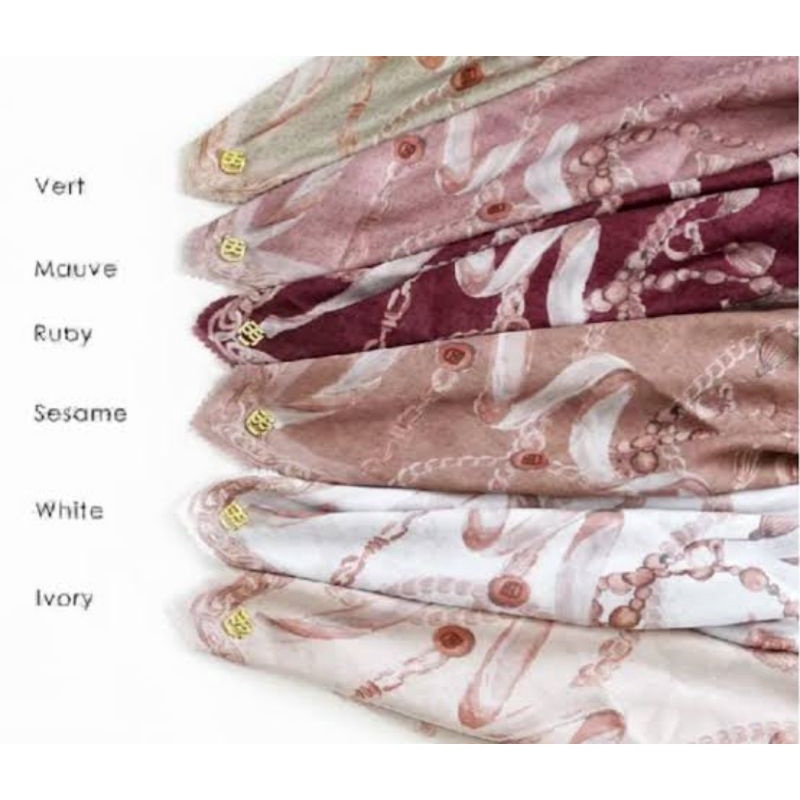 Preloved the chain series buttonscarves  sesame VOAL rare item