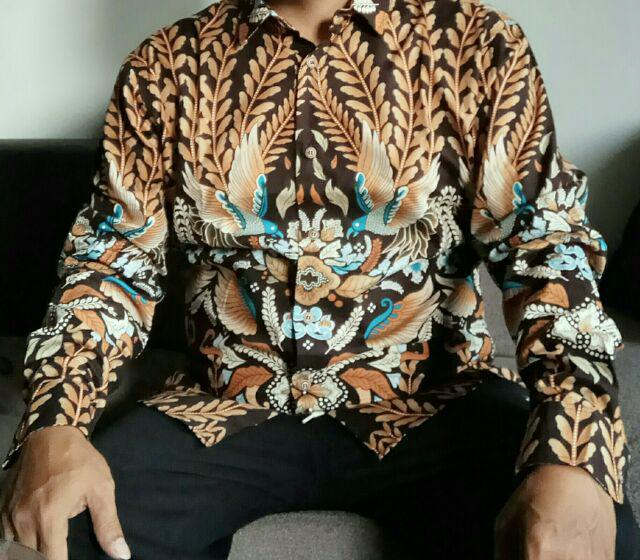 M231 Kemeja Pria Batik Panjang Hitam 1427a