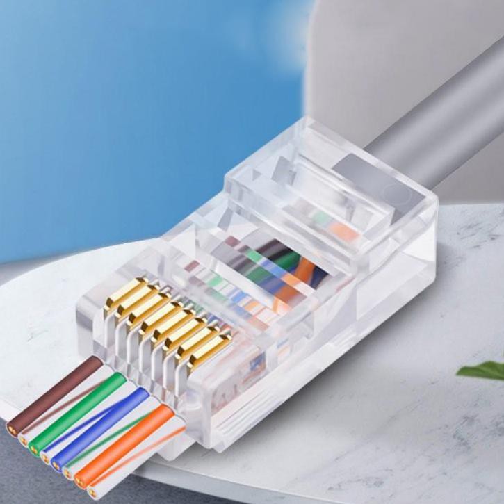 Connector RJ45 UTP HSAIRPO Cat 6E /Cat 5E Shielded (Anti gagal)