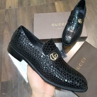 00610NINA sepatu  gucci pria  pentofel mirror Hitam 39 