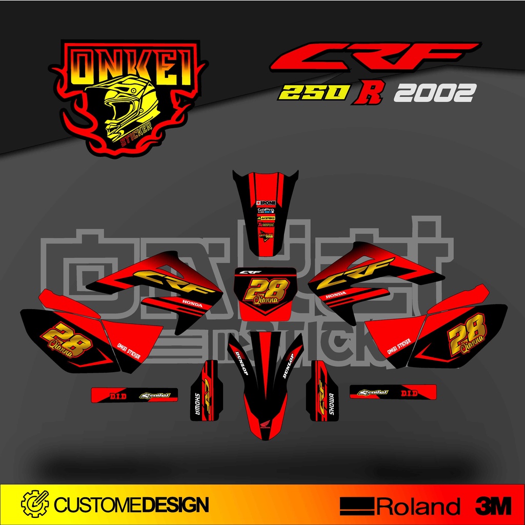 DECAL STICKER CRF 250 R 2002 CR1