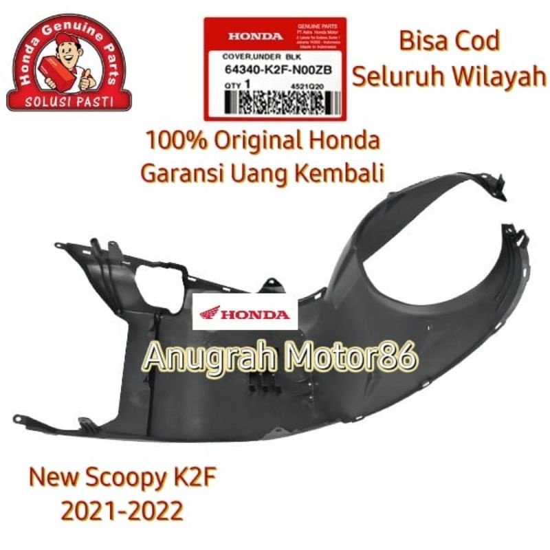 64340-K2F-NOOZB Paru Scoopy k2f Cover Under Bawah 2021- 2022 K2F Paru Dek Lumpur Scoopy ori Honda AH