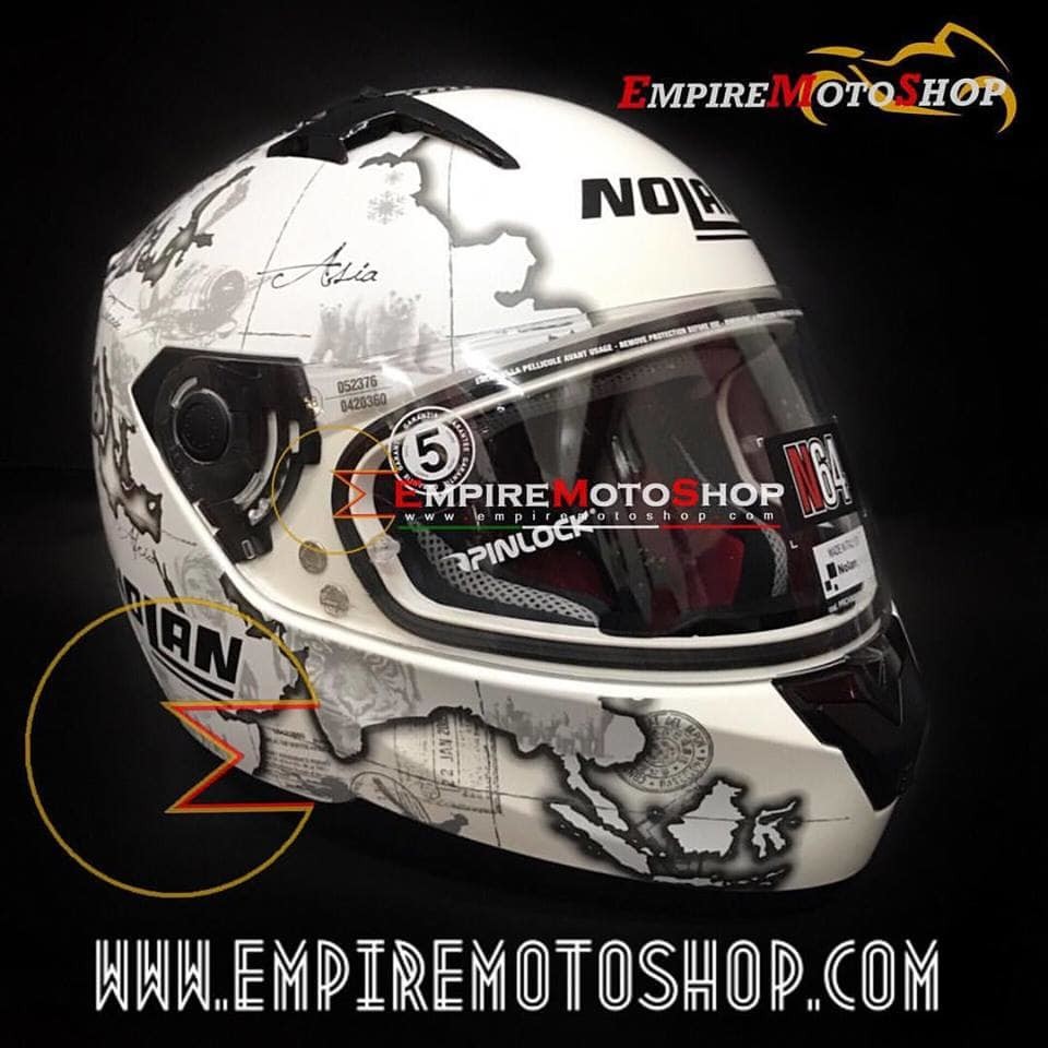 Helm Nolan N64 Checa Flat White