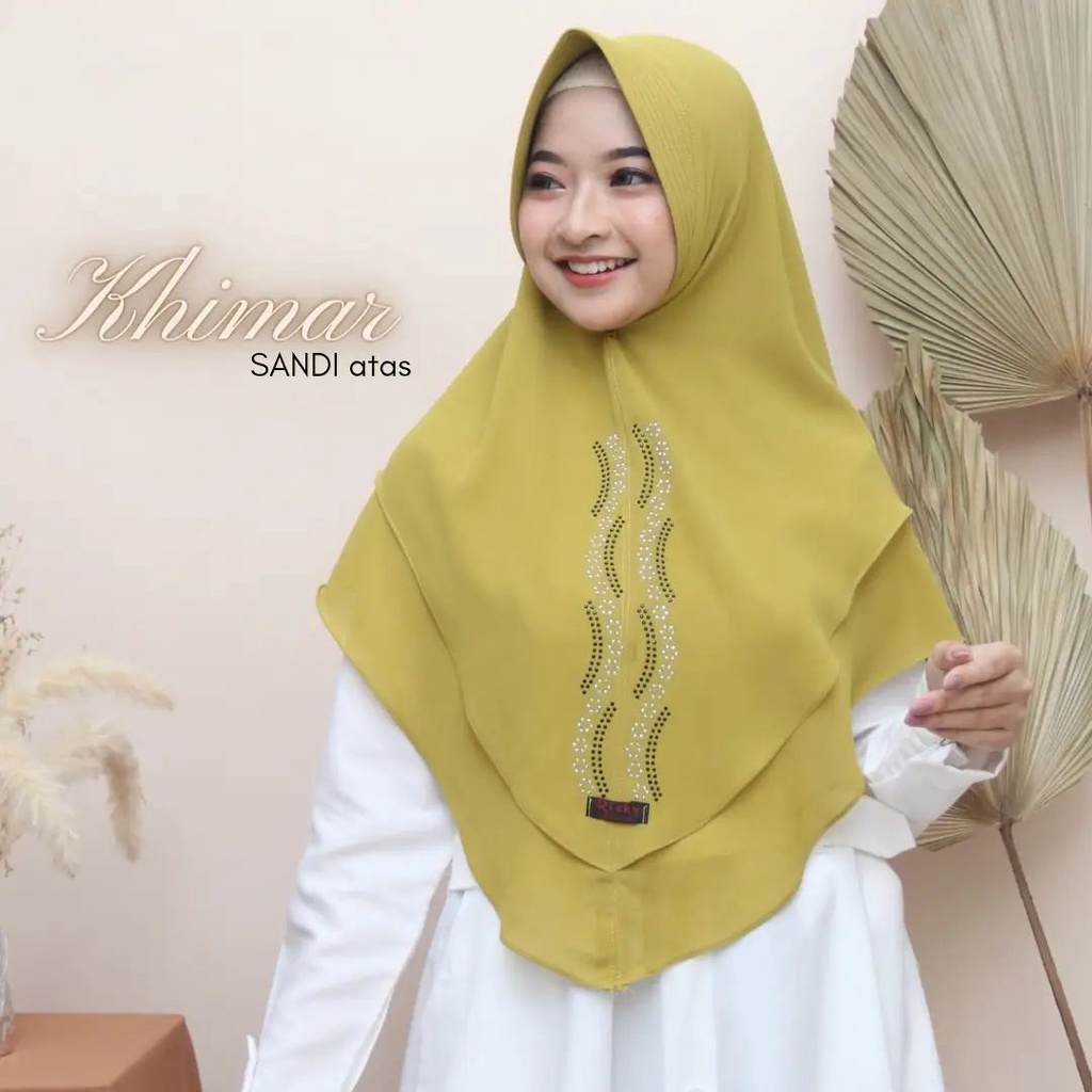 HIJAB PAYET SANDI ATAS ORIGINAL BY RIZKY COLLECTION KHIMAR PAYET SANDI ATAS BEST SELLER