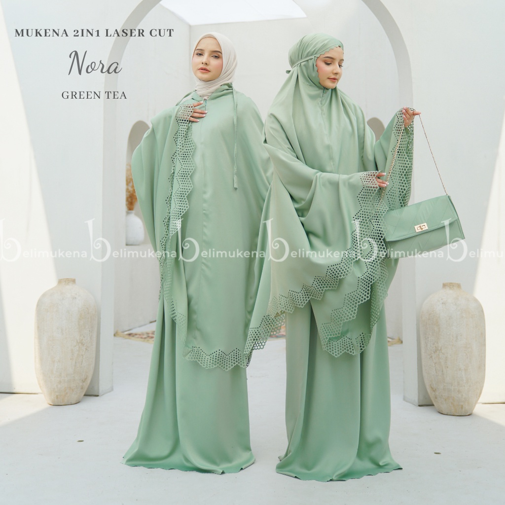 Mukena Dewasa 2in1 Silk Laser Cut Nora