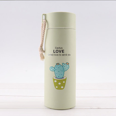 BOTOL MINUM KACA MOTIF KARTUN 450ML / TUMBLER MOTIF LUCU - BENUA DUNIA