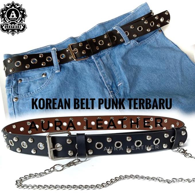 PROMO TERMURAH RING BELT KOREA PUNK CHAIN IKAT PINGGANG WANITA GESPER WANITA SABUK AR45