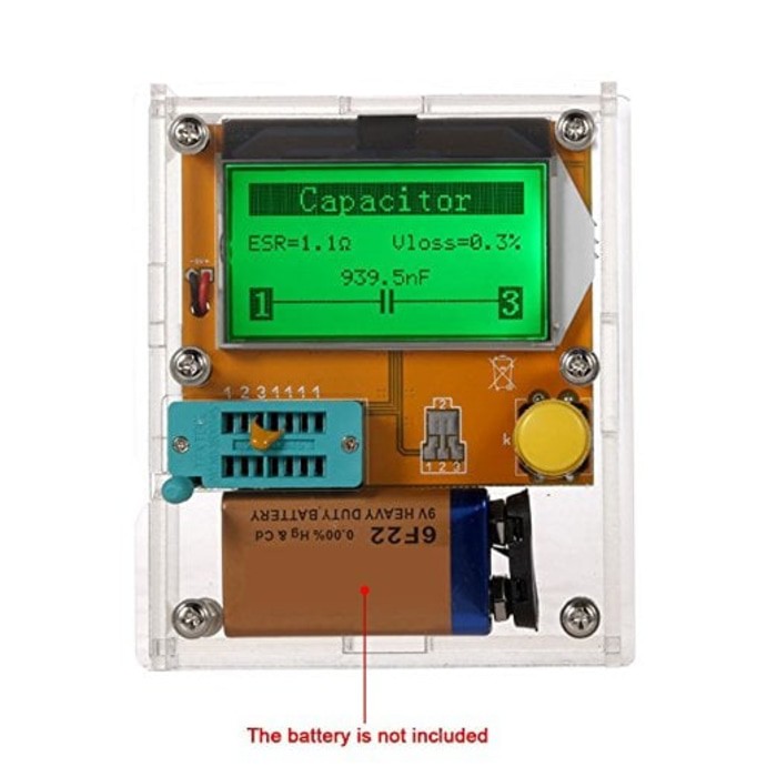 ESR Meter M328 Transistor Tester with Clear Acrylic Case Shell Housing