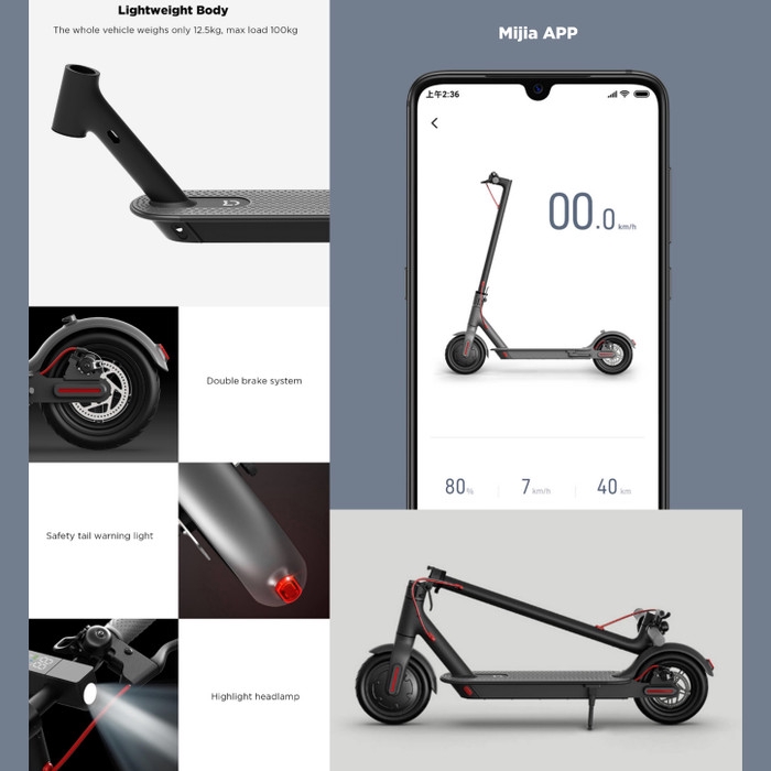 MIJIA ELECTRIC SCOOTER 1S LCD - MI Skuter Elektrik Upgrade From M365