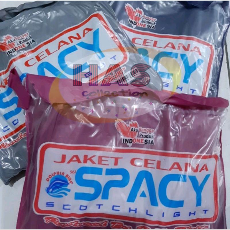 Jas Hujan Stelan Jaket Celana Spacy