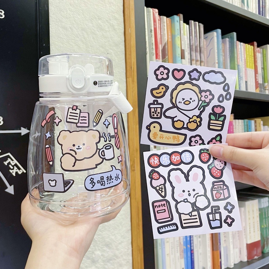 PREVA Water Cup Decoration Stickers Notebook Water Bottle PVC Mobile Phone Waterproof