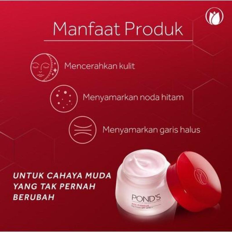 Ponds Age Miracle Day &amp; Night  Youthful Glow / Cream siang &amp; Malam 10gr