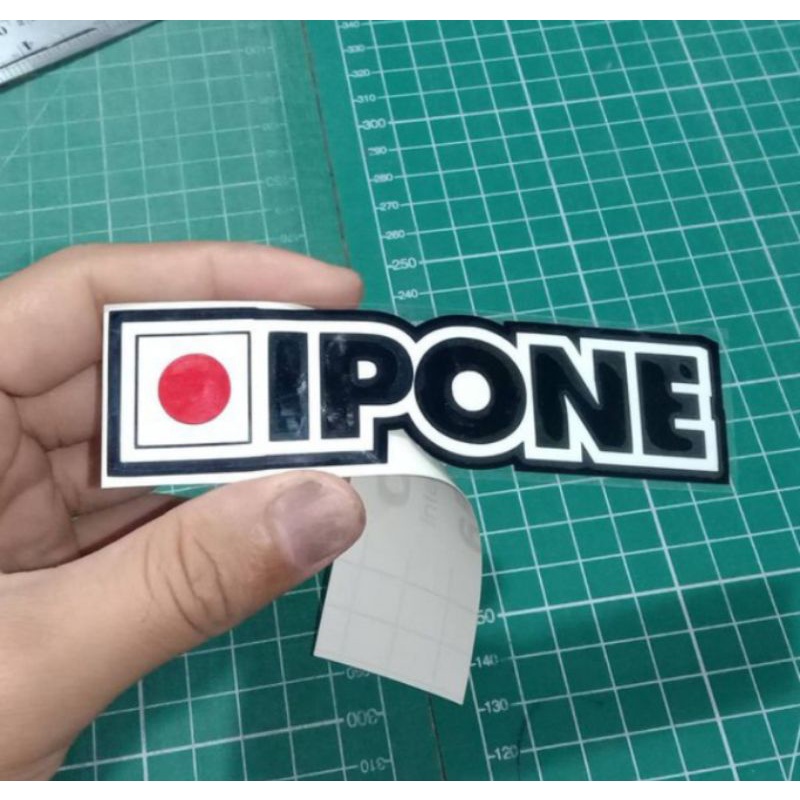 stiker cutting IPONE aksesoris variasi motor helm hp harga 1pcs logo sponsor