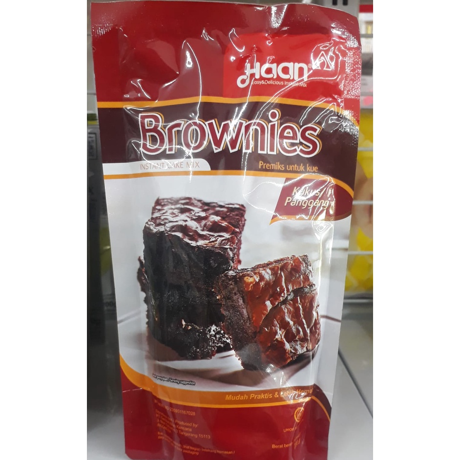 HAAN Brownies Kukus / Panggang Kemasan POUCH 230 Gram Enak Murah Insta