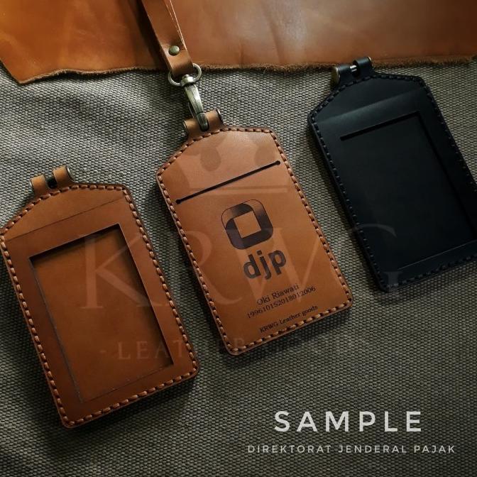 

[[COD]] Id Card Holder Name Tag Id Badge Kulit Custom DISKON Kode 1003