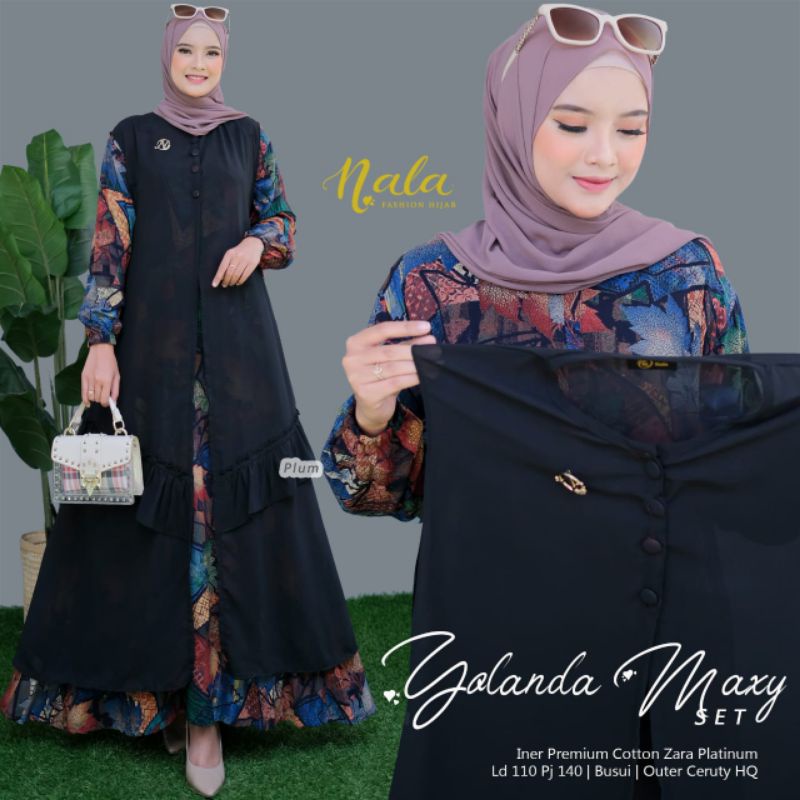SALE YOLANDA MAXI SET BY NALA GAMIS/MAXY DRESS + LONG OUTER