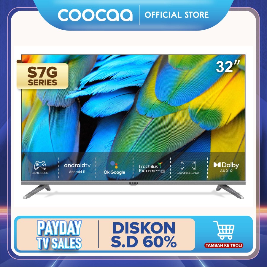 coocaa 32s7g - Hitam, 32 inch