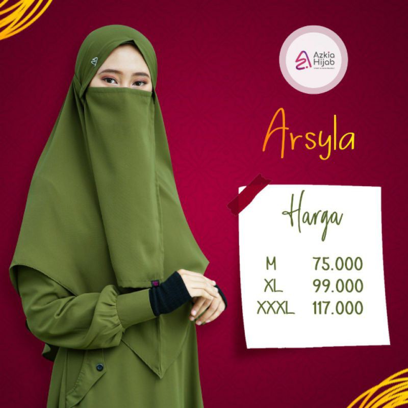 Kerudung Arsyila wolpeach by azkia hijab