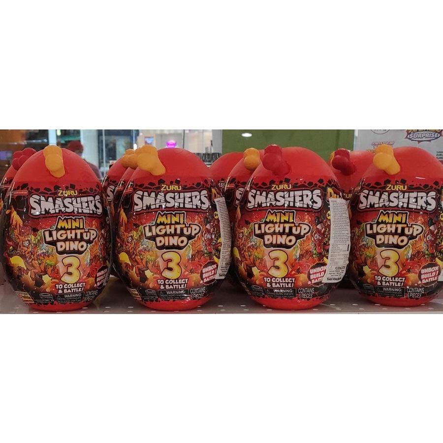 Sale Mainan: Zuru Smashers Mini Light up Dino 3 To Collect & Battle Original