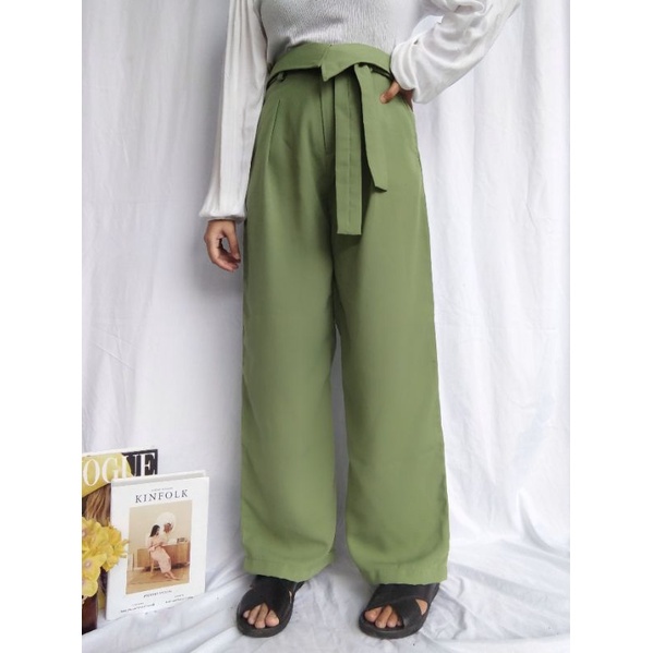 LUCKY - Celana Panjang Kulot Pants Wanita Nobu Crepe Premium